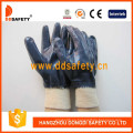 Blue Nitrile Fully Coating Glves. Guantes de algodón / forro de jersey (DCN406)